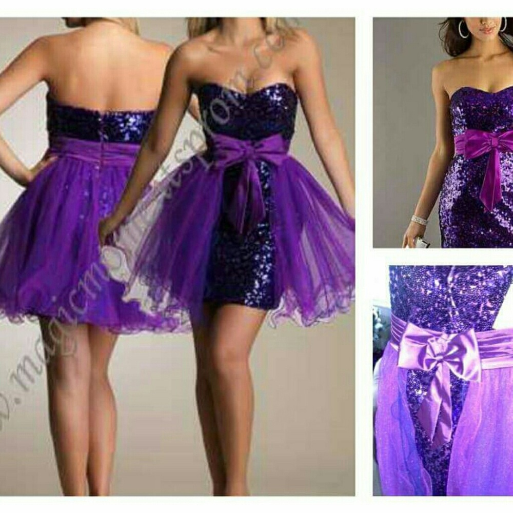 NWT Dave & Johnny's super cute purple sequin dress